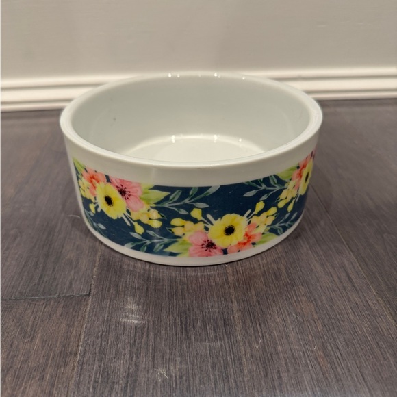 Custom Bailey Large XL Floral Dog Pet Ceramic Bowl with Custom Name - Picture 4 of 4